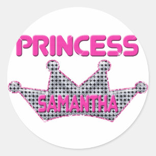 Pegatina Redonda Princess Samantha