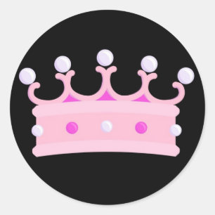 Pegatina Redonda PrincessPartyCrown
