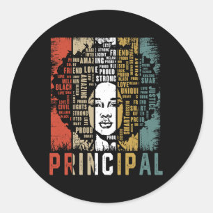 Pegatina Redonda Principales mujeres afroamericanas historiadoras n