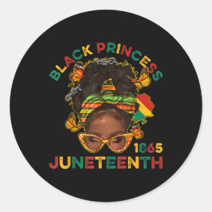 Pegatina Redonda Príncipes Negros Juneteenth 1865 Mes de la Histori