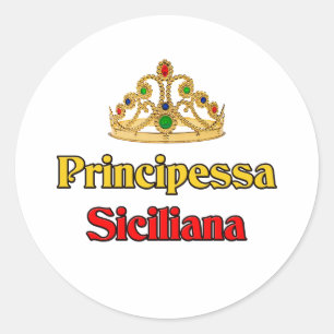 Pegatina Redonda Principessa Siciliana…