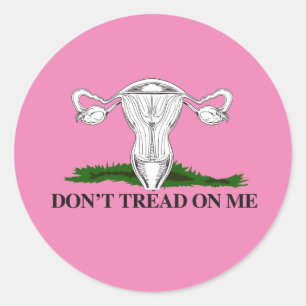 Pegatina Redonda Pro-Choice No pisar mi útero