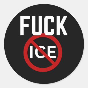 Pegatina Redonda Pro Inmigrante Anti Hielo Anti Discriminación Anti
