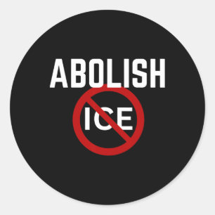 Pegatina Redonda Pro Inmigrante Anti Hielo Anti Trump 