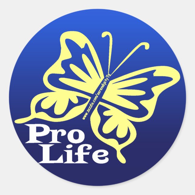 Pegatina Redonda Pro Life (Anverso)