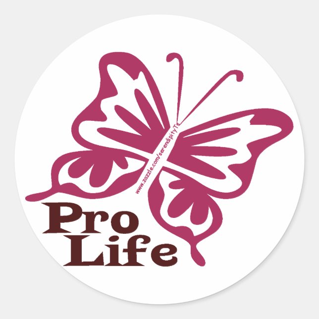 Pegatina Redonda Pro Life (Anverso)