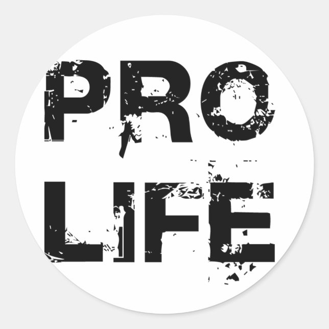 Pegatina Redonda Pro Life (Anverso)