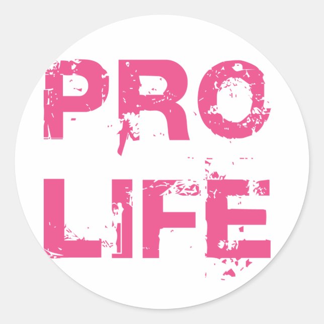 Pegatina Redonda Pro Life (Anverso)