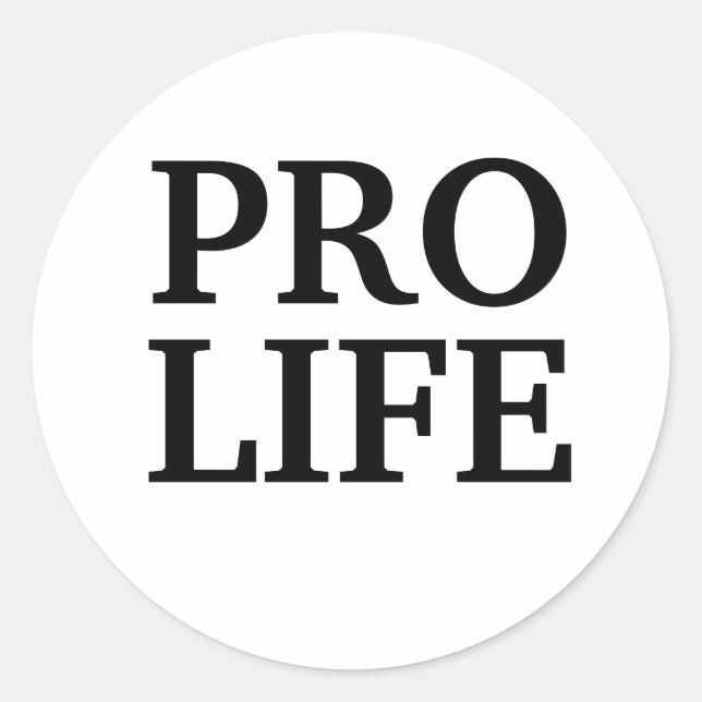 Pegatina Redonda Pro Life Stickers (Anverso)