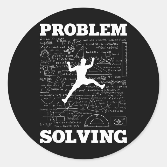 Pegatina Redonda Problem Solving Climber Rock Climbing Bouldering P (Anverso)