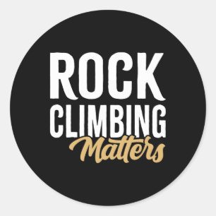 Pegatina Redonda Problemas de escalada en roca Escalador de rocas v