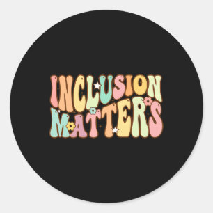 Pegatina Redonda Problemas de Inclusión Awaren Autismo Educativo Es