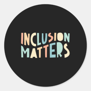 Pegatina Redonda Problemas de Inclusión Awaren Autismo Educativo Es