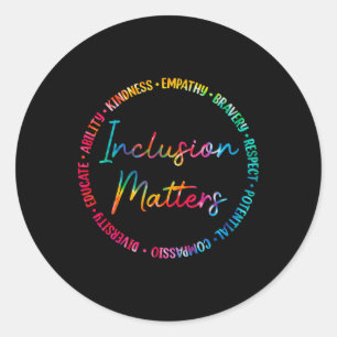 Pegatina Redonda Problemas De Inclusión Concienciación Sobre El Aut