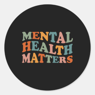 Pegatina Redonda Problemas de salud Concienciación sobre el cerebro