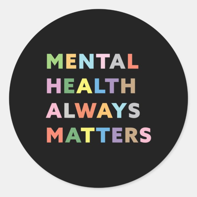 Pegatina Redonda Problemas de salud siempre advertencias de asesora (Anverso)