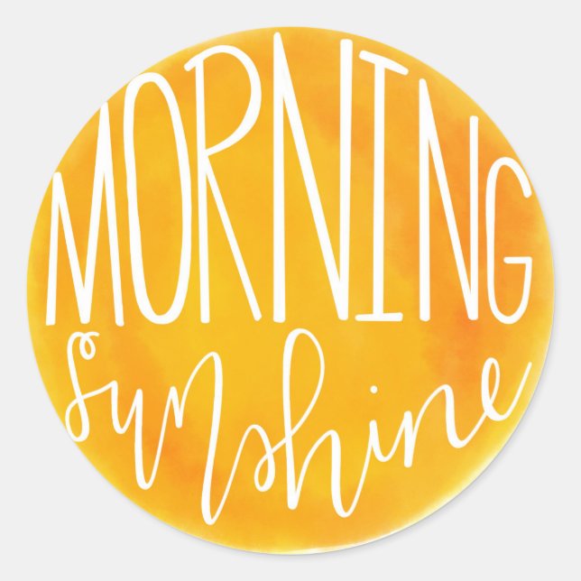 Pegatina Redonda PROCREATE - Diseño del sol matutino (Anverso)