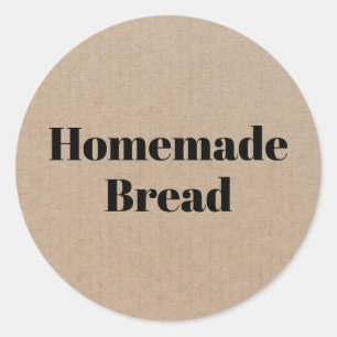 Pegatina Redonda Producto casero Rústico Vintage Simple Craft Label