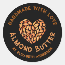 Pegatina Redonda Producto de almendra