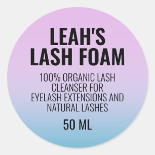 Pegatina Redonda Producto de belleza para pequeñas empresas morado 