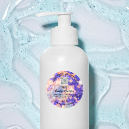 Pegatina Redonda Producto de Mantequilla Corporal Empaquetado de Le