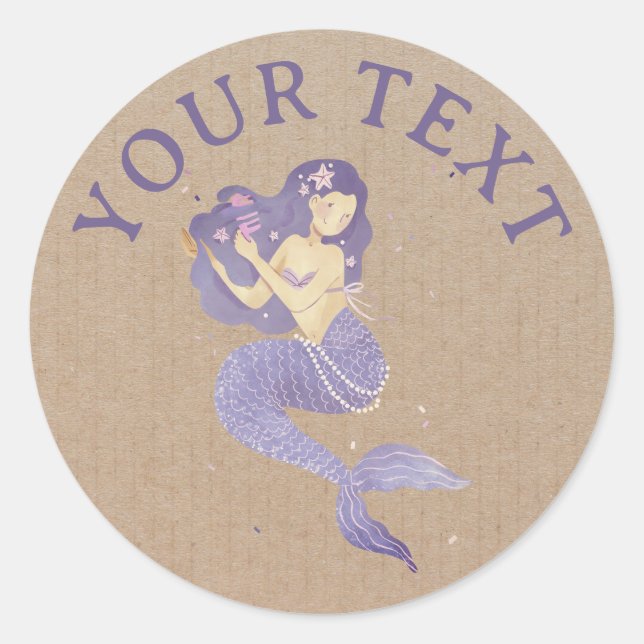 Pegatina Redonda Producto hecho a mano Mermaid Cupcake Soap Persona (Anverso)