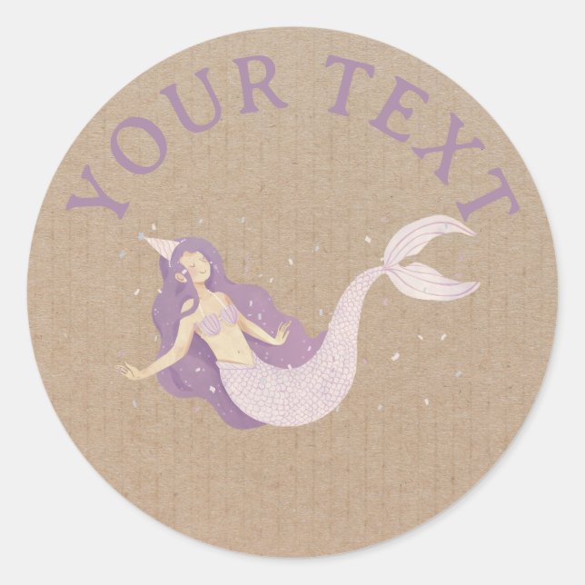 Pegatina Redonda Producto hecho a mano Mermaid Cupcake Soap Persona (Anverso)