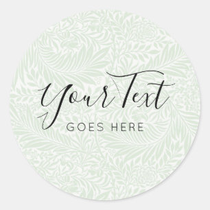 Pegatina Redonda Producto hecho a mano Vintage Impresión floral de