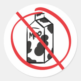 Pegatina Redonda Producto libre de lácteos