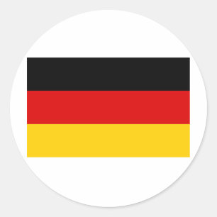 Pegatina Redonda Productos de bandera de Alemania