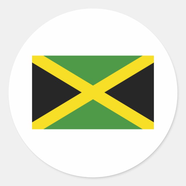 Pegatina Redonda Productos de la bandera de Jamaica (Anverso)
