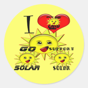 Pegatina Redonda Productos Promocionales de Energía Solar con Diseñ