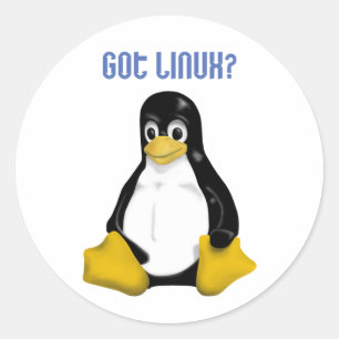 Pegatina Redonda Productos y diseños de Linux!