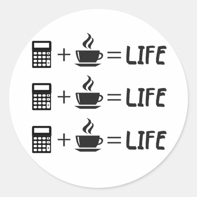 Pegatina Redonda Profesión Contable (Anverso)