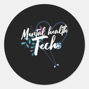 Pegatina Redonda Profesional de la salud mental