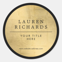 Pegatina Redonda Profesional Luxe Black y Faux Gold
