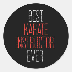 Pegatina Redonda Profesor de artes marciales de mejor calidad de Ka