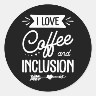 Pegatina Redonda profesor de educación especial me encanta el café 