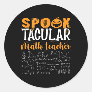 Pegatina Redonda Profesor de Matemáticas Amante de las Matemáticas