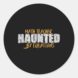 Pegatina Redonda Profesor de matemáticas Amante de las matemáticas 