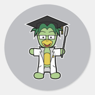 Pegatina Redonda Profesor Kappa - Médica de Estudios Yokai
