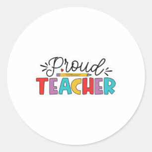 Pegatina Redonda Profesor orgulloso