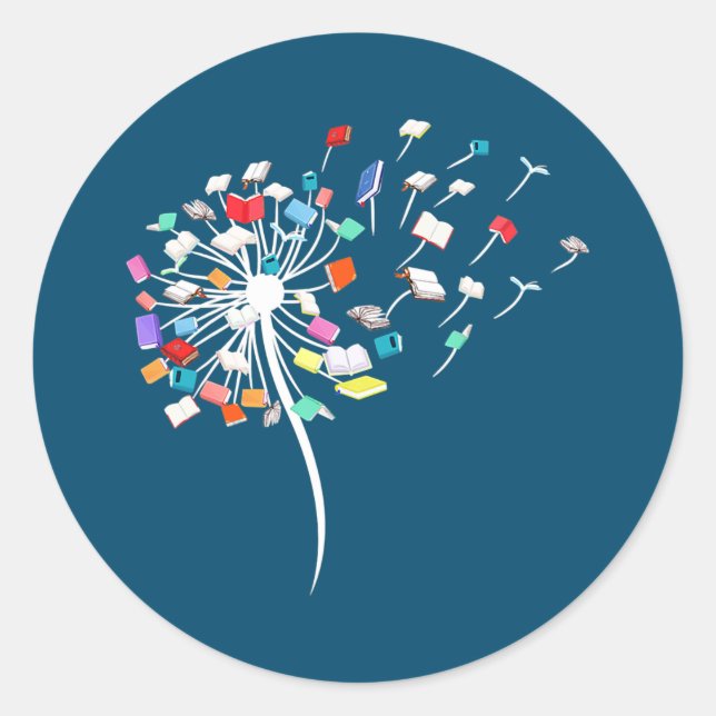 Pegatina Redonda Profesora bibliotecaria de Lover Lover (Anverso)