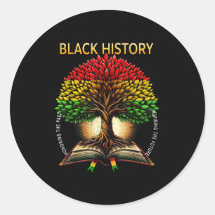 Pegatina Redonda Profesora de Cultura de Historia Negra Orgullosa
