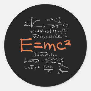 Pegatina Redonda Profesora de Fórmula Médica Física EMC2