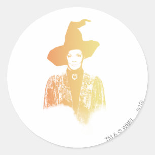 Pegatina Redonda Profesora Minerva McGonagall