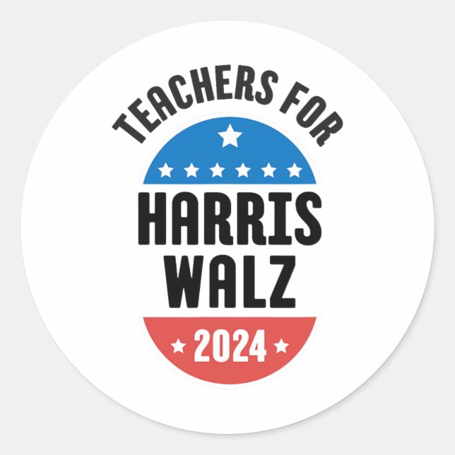 Pegatina Redonda Profesores De Harris Wheimer 2024 (Anverso)