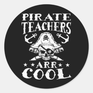 Pegatina Redonda Profesores De Piratas Arr Guay - Enseñanza De Hall