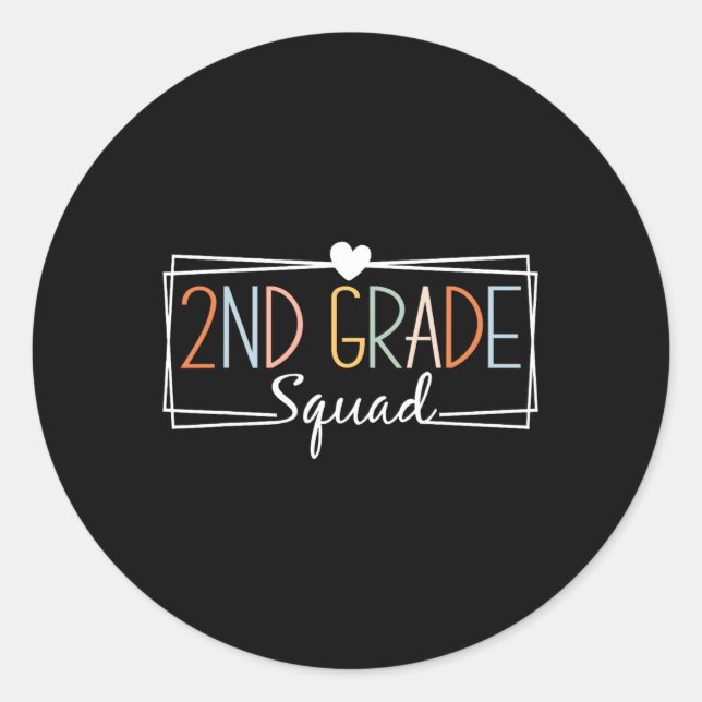 Pegatina Redonda Profesores de segundo grado de secundaria vuelven  (Anverso)