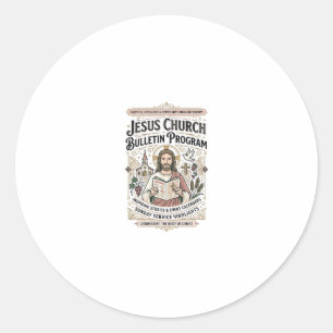 Pegatina Redonda Programa de Boletín de la Iglesia de Jesús Boletín